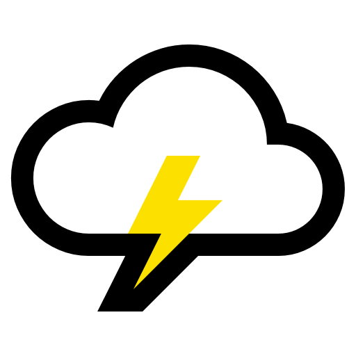 Cloud with Lightning as drawn by Microsoft in Windows 10 Anniversary Update