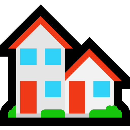 Houses as drawn by Microsoft in Windows 10 Anniversary Update
