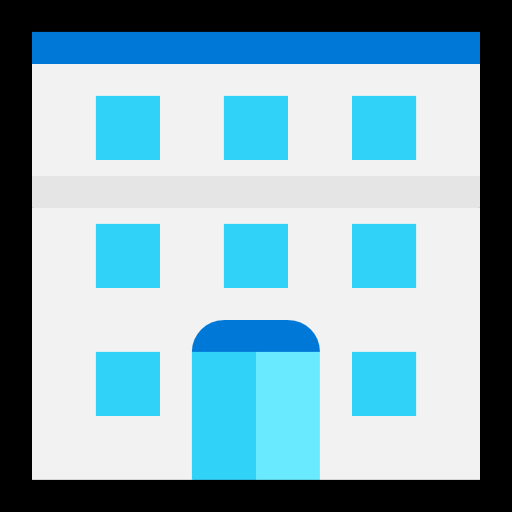 Office Building as drawn by Microsoft in Windows 10 Anniversary Update