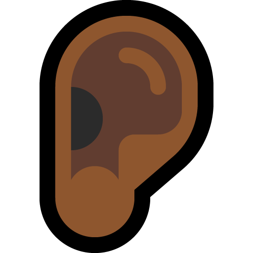 ear: medium-dark skin tone — Microsoft