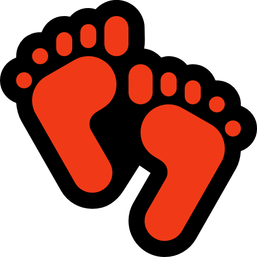 Footprints as drawn by Microsoft in Windows 10 Anniversary Update
