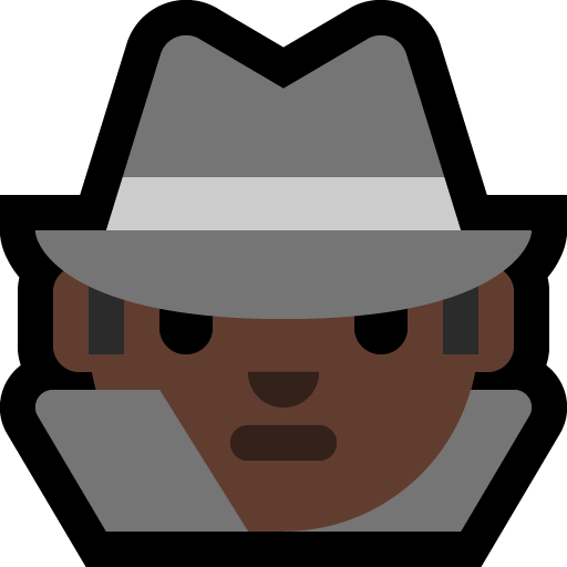detective: dark skin tone — Microsoft