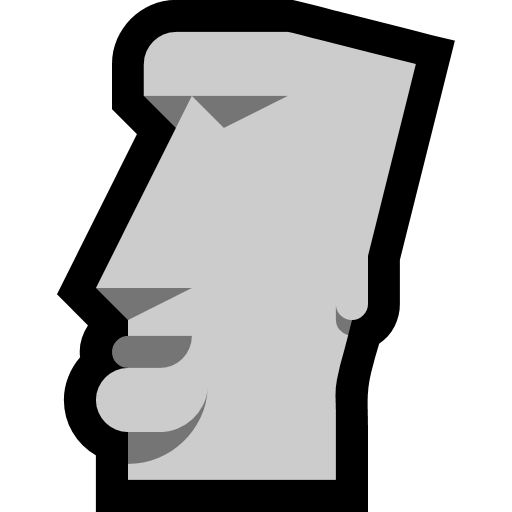 Moai as drawn by Microsoft in Windows 10 Anniversary Update