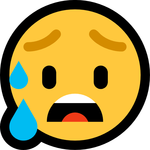 Sad but Relieved Face as drawn by Microsoft in Windows 10 Anniversary Update