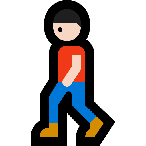 person walking: light skin tone — Microsoft