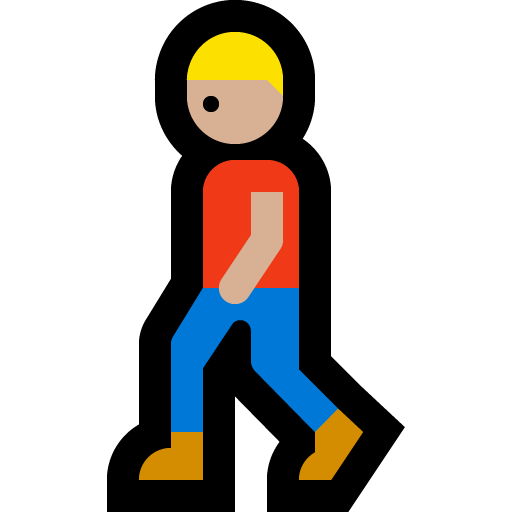 person walking: medium-light skin tone — Microsoft