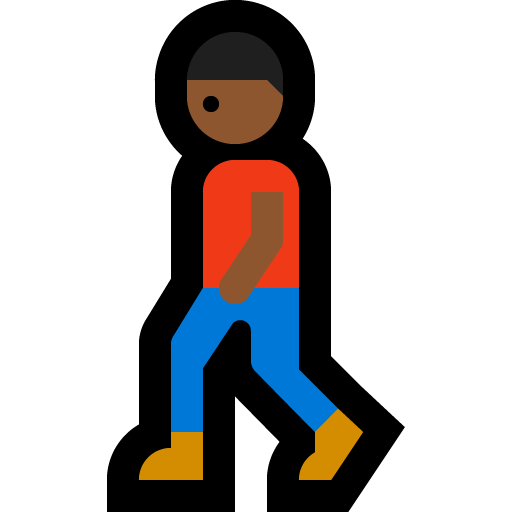 person walking: medium-dark skin tone — Microsoft