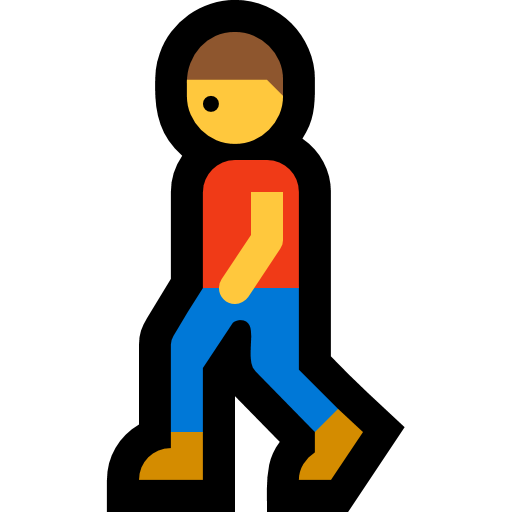 Person Walking as drawn by Microsoft in Windows 10 Anniversary Update