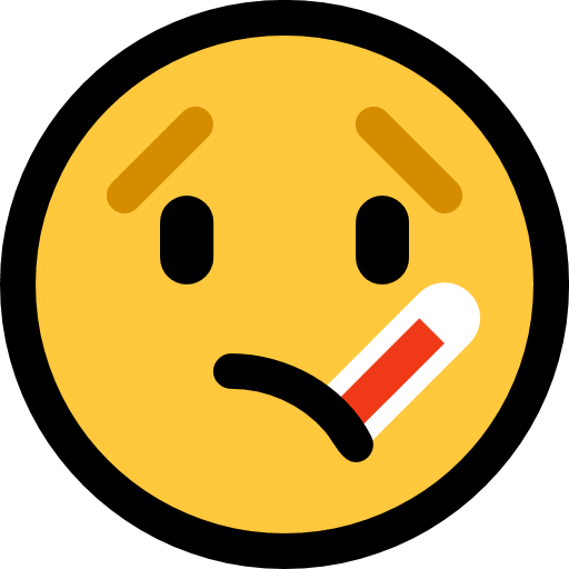 face with thermometer — Microsoft