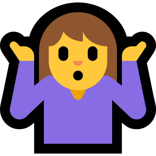 person shrugging — Microsoft