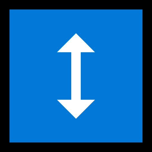 Up-Down Arrow as drawn by Microsoft in Windows 10 Anniversary Update