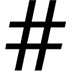 Hash Sign as drawn by Microsoft in Windows 10 Anniversary Update