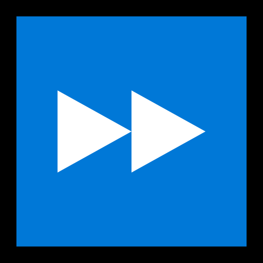 Fast-Forward Button as drawn by Microsoft in Windows 10 Anniversary Update