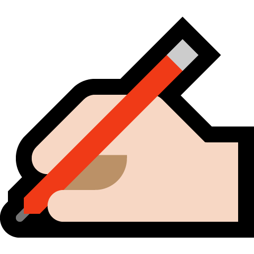 writing hand: light skin tone — Microsoft