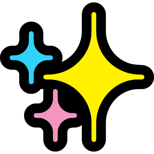 Sparkles as drawn by Microsoft in Windows 10 Anniversary Update