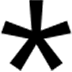 Asterisk as drawn by Microsoft in Windows 10 Anniversary Update