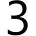 Digit Three as drawn by Microsoft in Windows 10 Anniversary Update