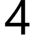 Digit Four as drawn by Microsoft in Windows 10 Anniversary Update