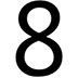 Digit Eight as drawn by Microsoft in Windows 10 Anniversary Update