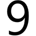 Digit Nine as rendered by Microsoft