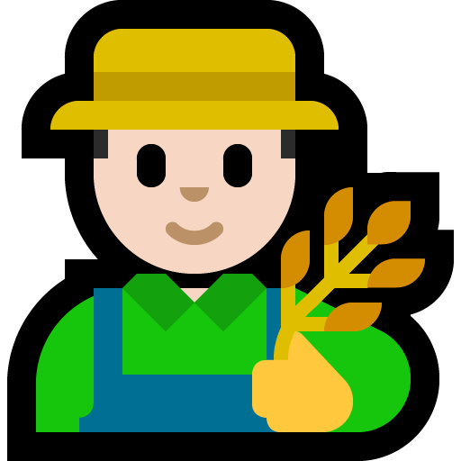 man farmer: light skin tone — Microsoft