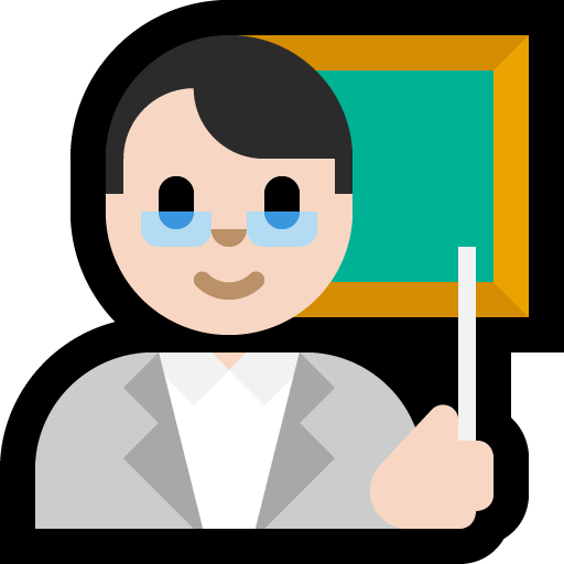 man teacher: light skin tone — Microsoft
