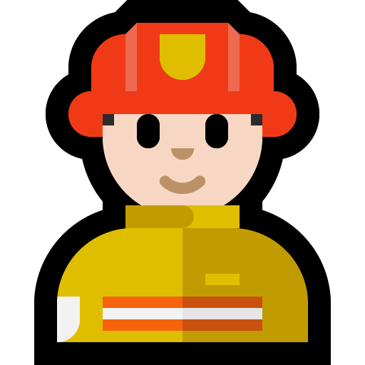 man firefighter: light skin tone — Microsoft