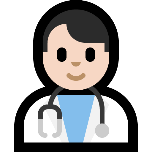 man health worker: light skin tone — Microsoft