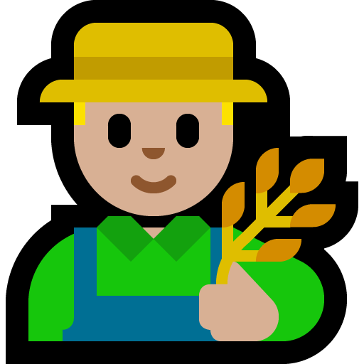 man farmer: medium-light skin tone — Microsoft