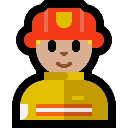 man firefighter: medium-light skin tone — Microsoft