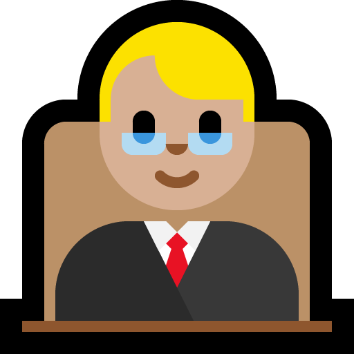 man judge: medium-light skin tone — Microsoft