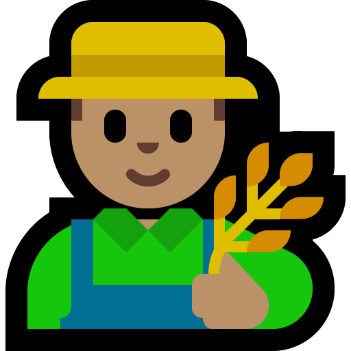 man farmer: medium skin tone — Microsoft