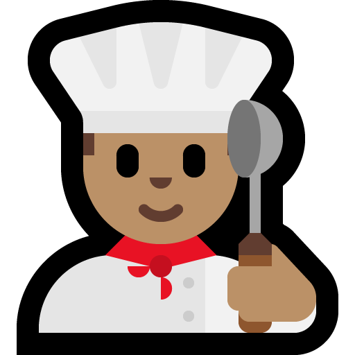 man cook: medium skin tone — Microsoft