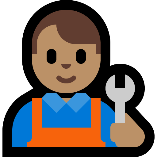 man mechanic: medium skin tone — Microsoft