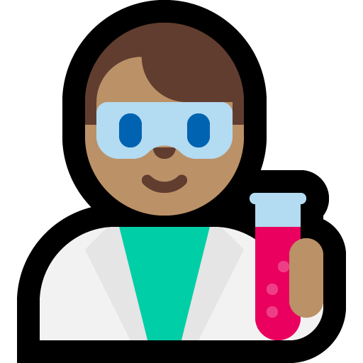 man scientist: medium skin tone — Microsoft