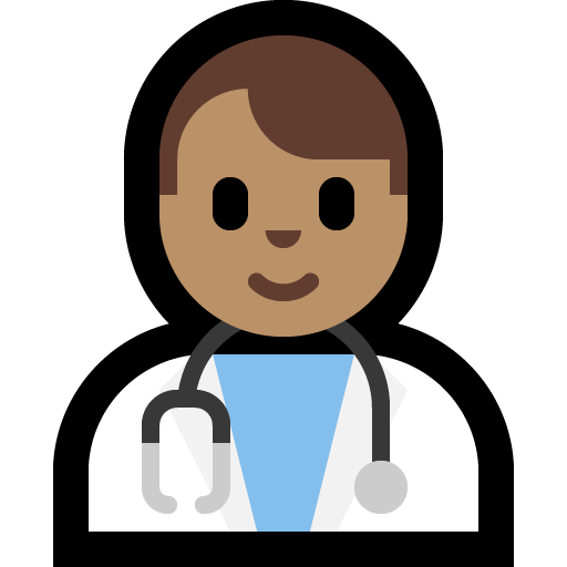 man health worker: medium skin tone — Microsoft