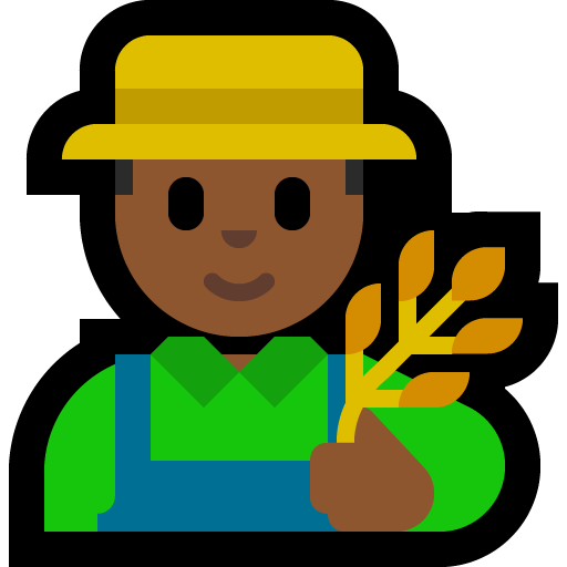 man farmer: medium-dark skin tone — Microsoft