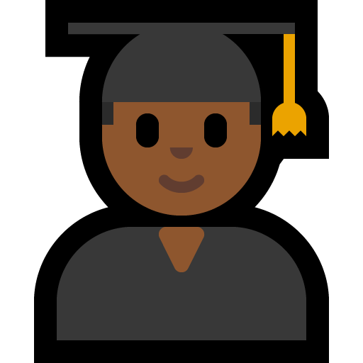 man student: medium-dark skin tone — Microsoft