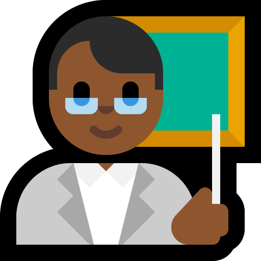 man teacher: medium-dark skin tone — Microsoft