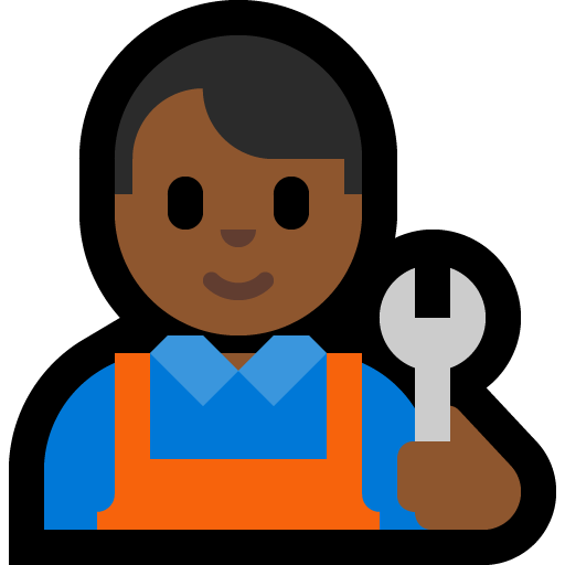 man mechanic: medium-dark skin tone — Microsoft