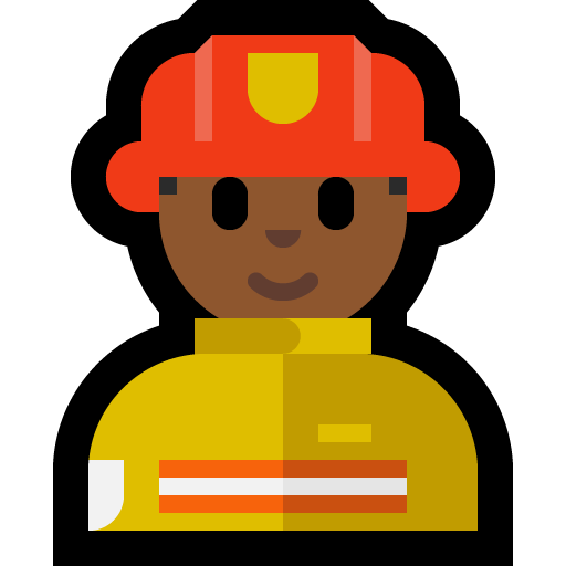 man firefighter: medium-dark skin tone — Microsoft