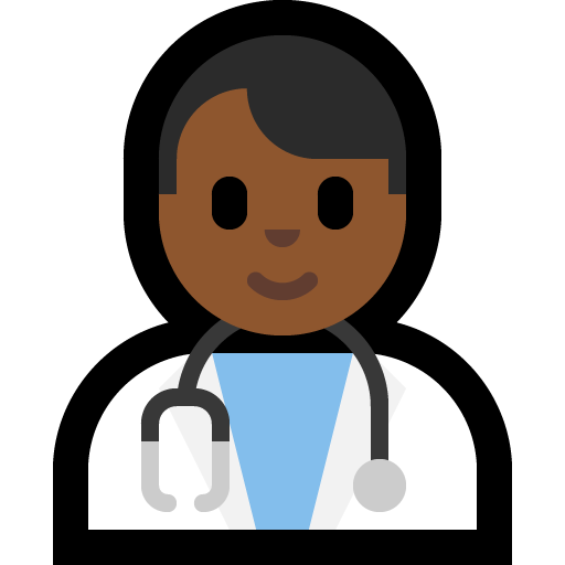 man health worker: medium-dark skin tone — Microsoft