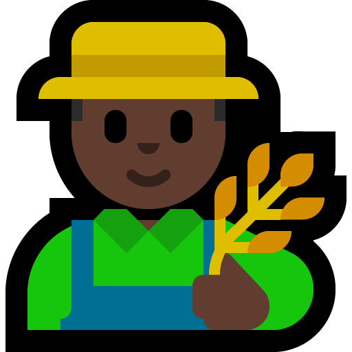 man farmer: dark skin tone — Microsoft