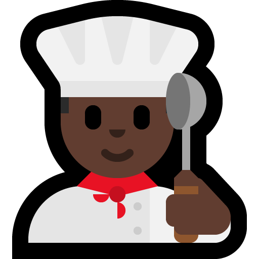 man cook: dark skin tone — Microsoft