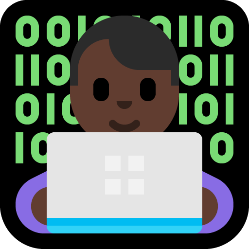 man technologist: dark skin tone — Microsoft