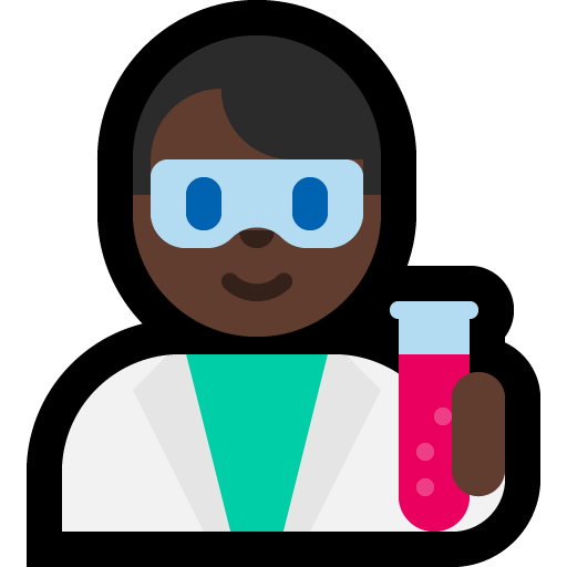man scientist: dark skin tone — Microsoft