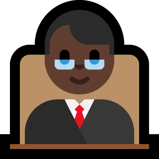 man judge: dark skin tone — Microsoft