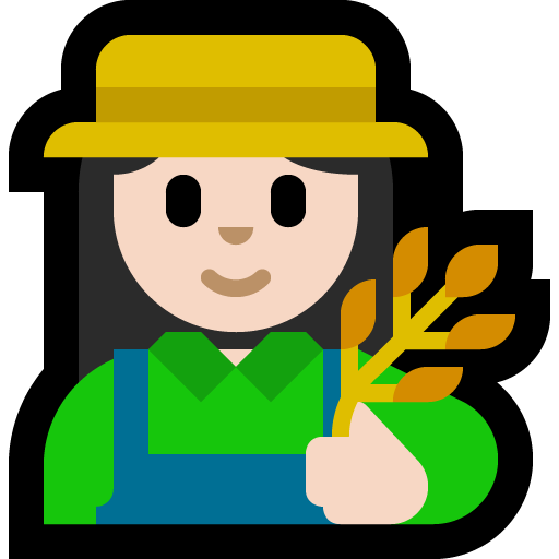 woman farmer: light skin tone — Microsoft