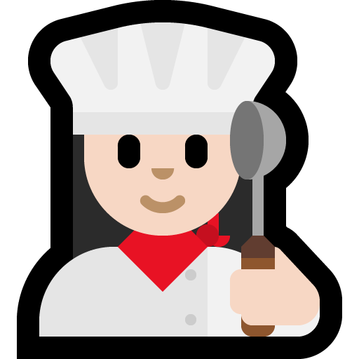 woman cook: light skin tone — Microsoft