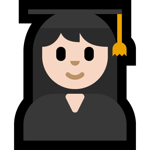 woman student: light skin tone — Microsoft